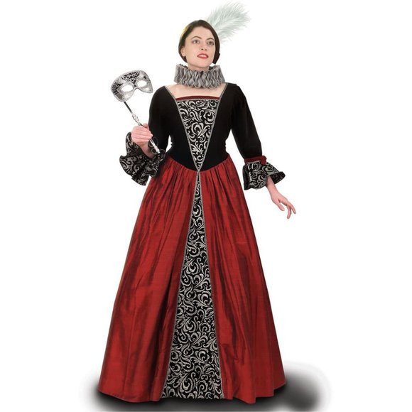 Windlass Dresses & Skirts - Windlass Commedia Dell'arte Gown Medieval Renaissance LARP Role Play Costume